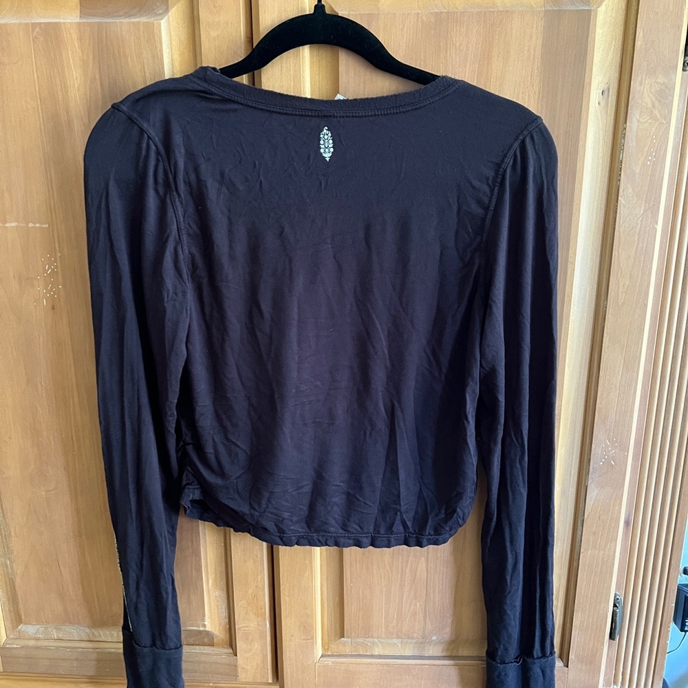 Free People Movement Basic Layering Top - Black -… - image 2